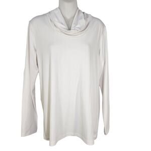 Susan Graver Top Women's Small Modern Essentials Liquid Knit Cowl Ivory A615668